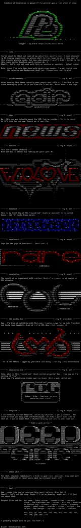 'aargh!' - ascii cluster by freebase