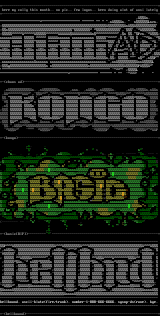 Ascii Cluster for 06/96 by Blatz