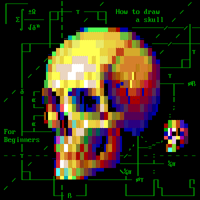 How to draw a skull by littlebitspace