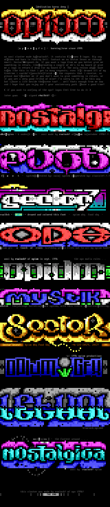 Ansi Logo Cluster October 1996 by rawlock (rl!)