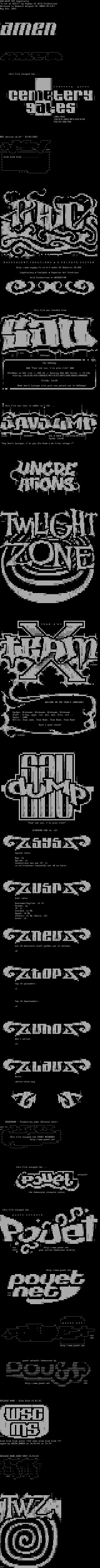 A lot of ASCII by Asphyx